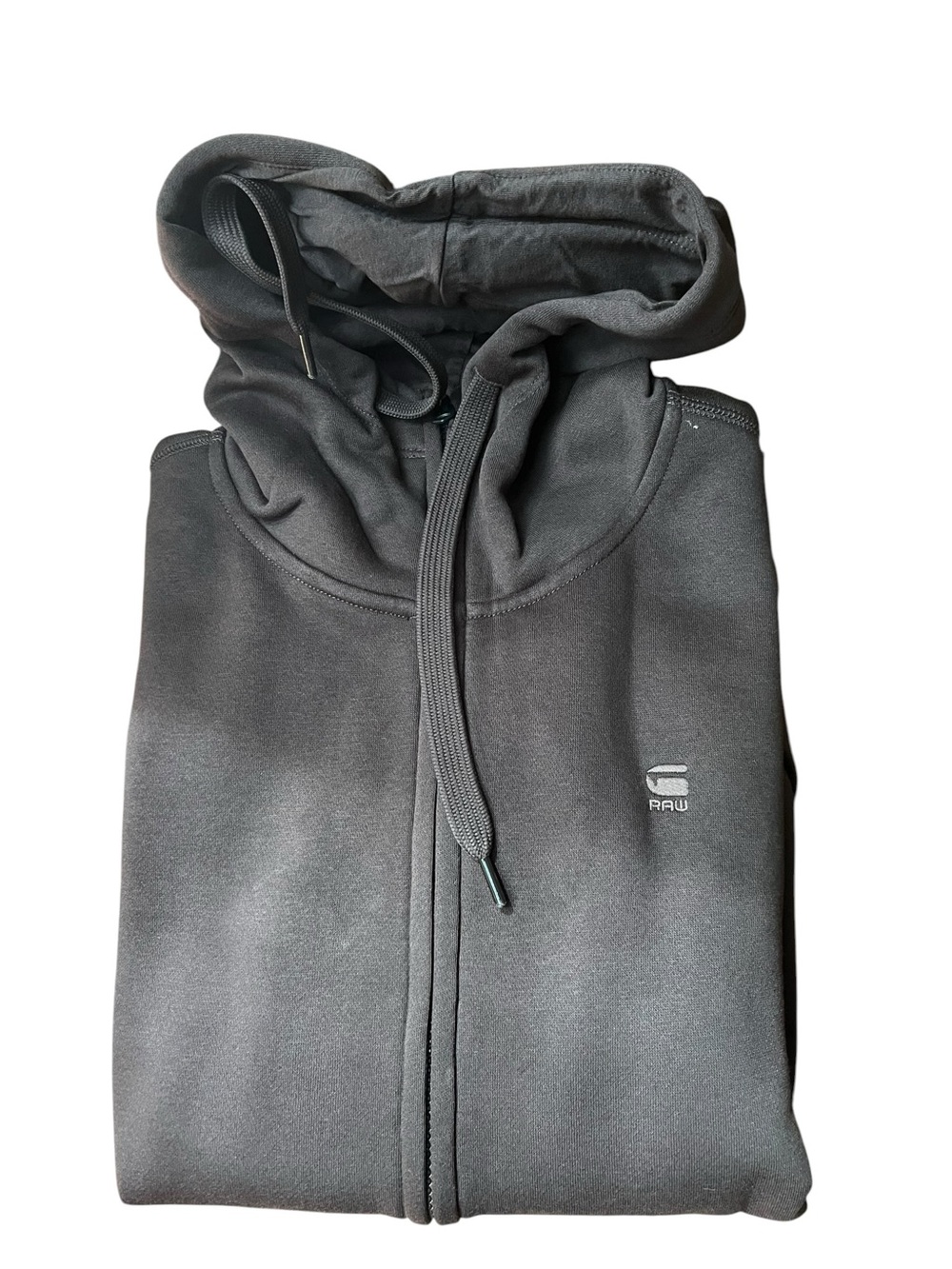 G-Star Raw Hoodie Mens Medium Black Premium Core Hooded Full Zip Logo Sweatshirt